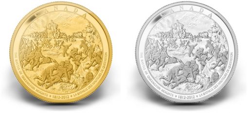 Battle of Queenston Heights 2012 Canadian Gold and Silver Coins