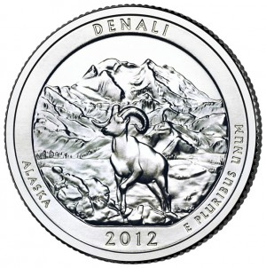 Reverse of Denali National Park Quarter