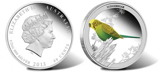 2013 Budgerigar 1/2 oz Silver Proof Coin