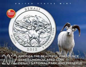 Denali National Park and Preserve Five Ounce Silver Uncirculated Coin