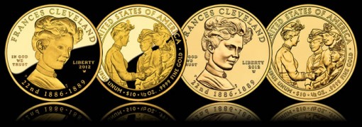 Frances Cleveland (First Term) First Spouse Gold Coins