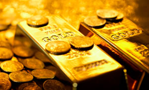 gold bullion bars and coins
