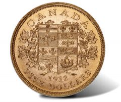 1912 $5 Canadian gold coin 1912 $5 Canadian gold coin