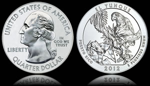 2012 El Yunque National Forest 5 oz. Silver Bullion Coin
