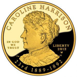 2012-W Proof Caroline Harrison First Spouse Gold Coin - Obverse
