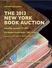 Kolbe & Fanning Announce 2013 New York Book Auction