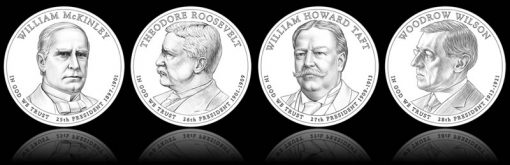 Line Art Designs of 2013 Presidential $1 Coins