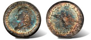 Finest 1792 Silver Half Disme Anchors New York Americana Sale