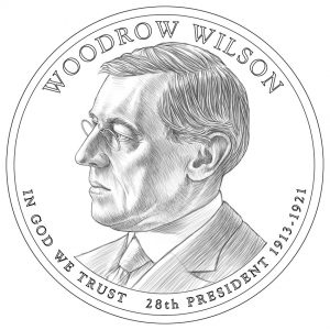 Woodrow Wilson Presidential $1 Coin Design