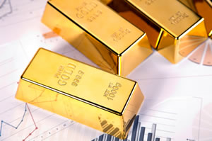bullion gold bars, charts