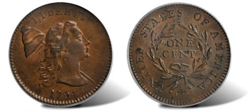 1794 Liberty Cap Cent with the Head of 1793