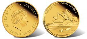 2013 $25 Sydney Opera House Gold Coin from Land Down Under Series