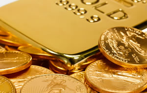 American Eagle gold bullion coins and bullion bar