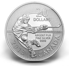 Canadian 2013 $20 Hockey Silver Coin for $20
