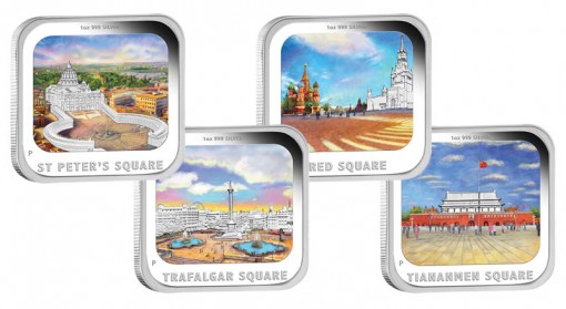 World Famous City Squares Silver Proof Coins