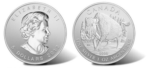 2013 Canadian Wood Bison Silver Bullion Coin