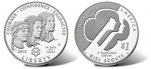 2013 Girl Scouts of the USA Centennial Silver Dollars, Images and Prices