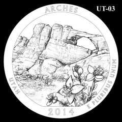 Arches National Park - Quarter and Coin Design Candidate UT-03