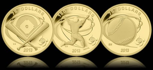 Canadian 2013 World Baseball Classic Gold Commemorative Coins