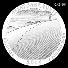 Great Sand Dunes National Park - Quarter and Coin Design Candidate C0-03