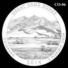Great Sand Dunes National Park - Quarter and Coin Design Candidate C0-06