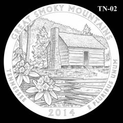 Great Smoky Mountains National Park - Quarter and Coin Design Candidate TN-02