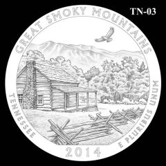 Great Smoky Mountains National Park - Quarter and Coin Design Candidate TN-03