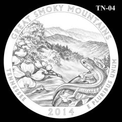 Great Smoky Mountains National Park - Quarter and Coin Design Candidate TN-04