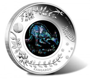 2013 Australian Opal Kangaroo Silver Proof Coin