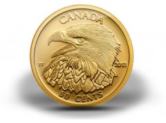 2013 Bald Eagle 1/25 Oz Gold Coin 12th in Canadian Series