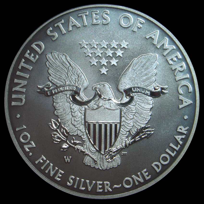 2013 W ENHANCED UNCIRCULATED SILVER EAGLE FROM WEST POINT SET ONE COIN IN CAP 