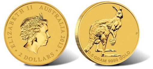 2013 Australian Mini Roo 0.5g Gold Coin