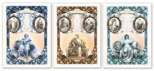 2013 Ideals in Allegory Intaglio Prints - Peace, Justice, and Liberty