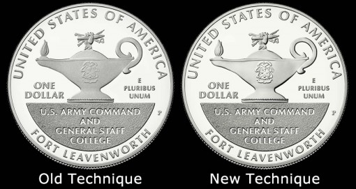 2013 Proof 5-Star Generals Silver Dollar Reverses - Technique Comparisons