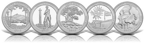Images of the 2013 America the Beautiful Quarters