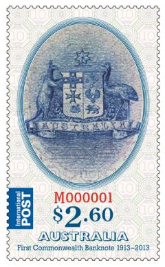 $2.60 Stamp Commemorating Australia's First Banknote