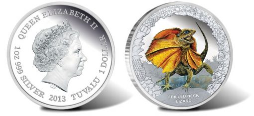 2013 Frilled Neck Lizard Silver Proof Coin