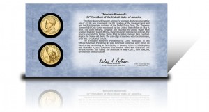 Back of 2013 Theodore Roosevelt Presidential $1 Coin Cover