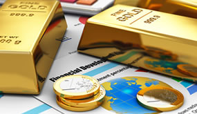 Gold Bars and Euro Coins