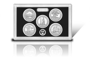 Lense with 2013-S Proof America the Beautiful Quarters in 90 Percent Silver