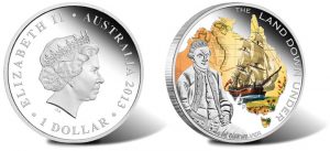2013 $1 Captain James Cook Silver Coin from Land Down Under Series