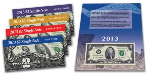 2013 $2 Single Note Collection Includes Four Banknotes 2013 $2 Single Note Collection Includes Four Banknotes