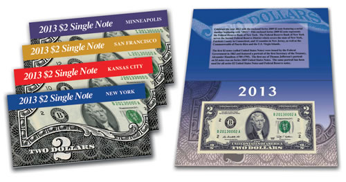 2013 $2 Single Note Collection