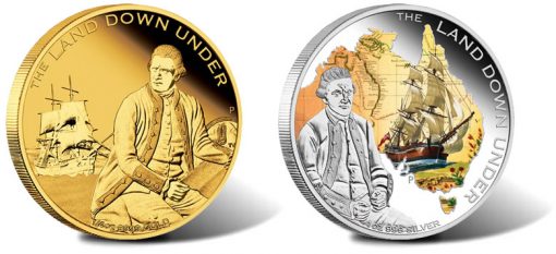 2013 Captain James Cook Gold and Silver Coins