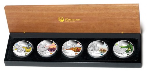 2013 Discover Australia Silver Proof Five-Coin Set