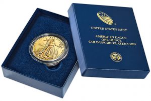 Case for the 2013-W $50 Uncirculated Gold Eagle Coin