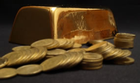 Gold Bar and Gold Bullion Coins