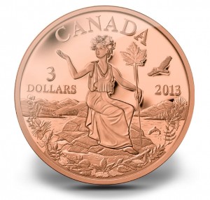 Miss Canada Allegory Bronze Coin