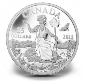 Miss Canada Allegory Silver Coin