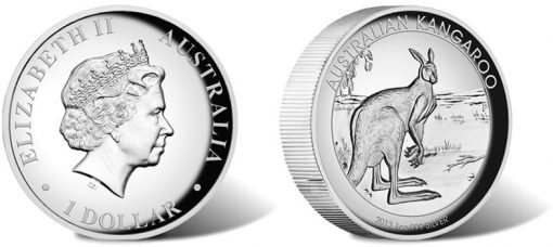 2013 Australian Kangaroo Silver Proof Coin in High Relief